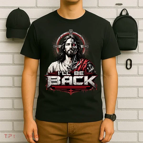 I’ll Be Back Cyber Jesus T-Shirt