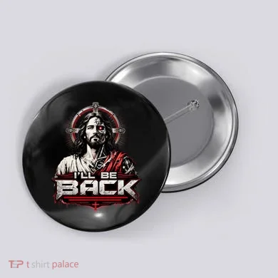 I’ll Be Back Cyber Jesus Button