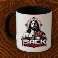 I’ll Be Back Cyber Jesus Coffee Mug thumb 2