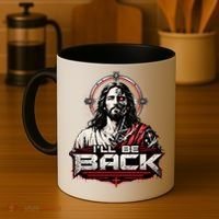 I’ll Be Back Cyber Jesus Coffee Mug thumb 4