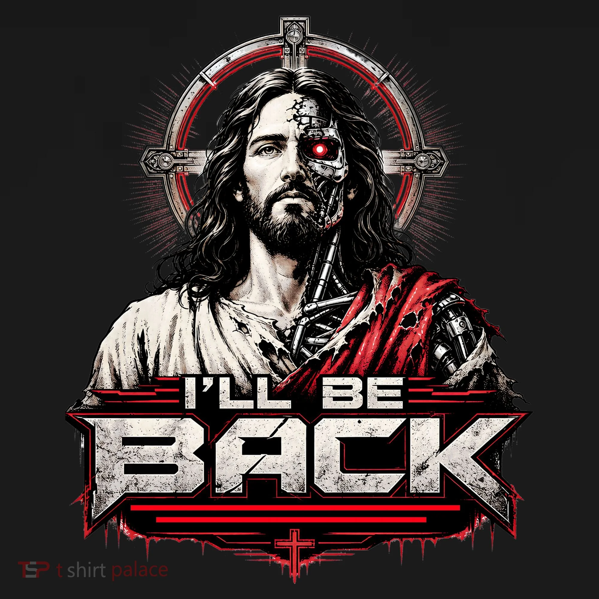 I’ll Be Back Cyber Jesus Coaster