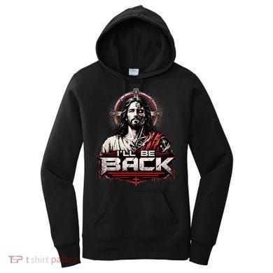 I’ll Be Back Cyber Jesus Women's Hoodie