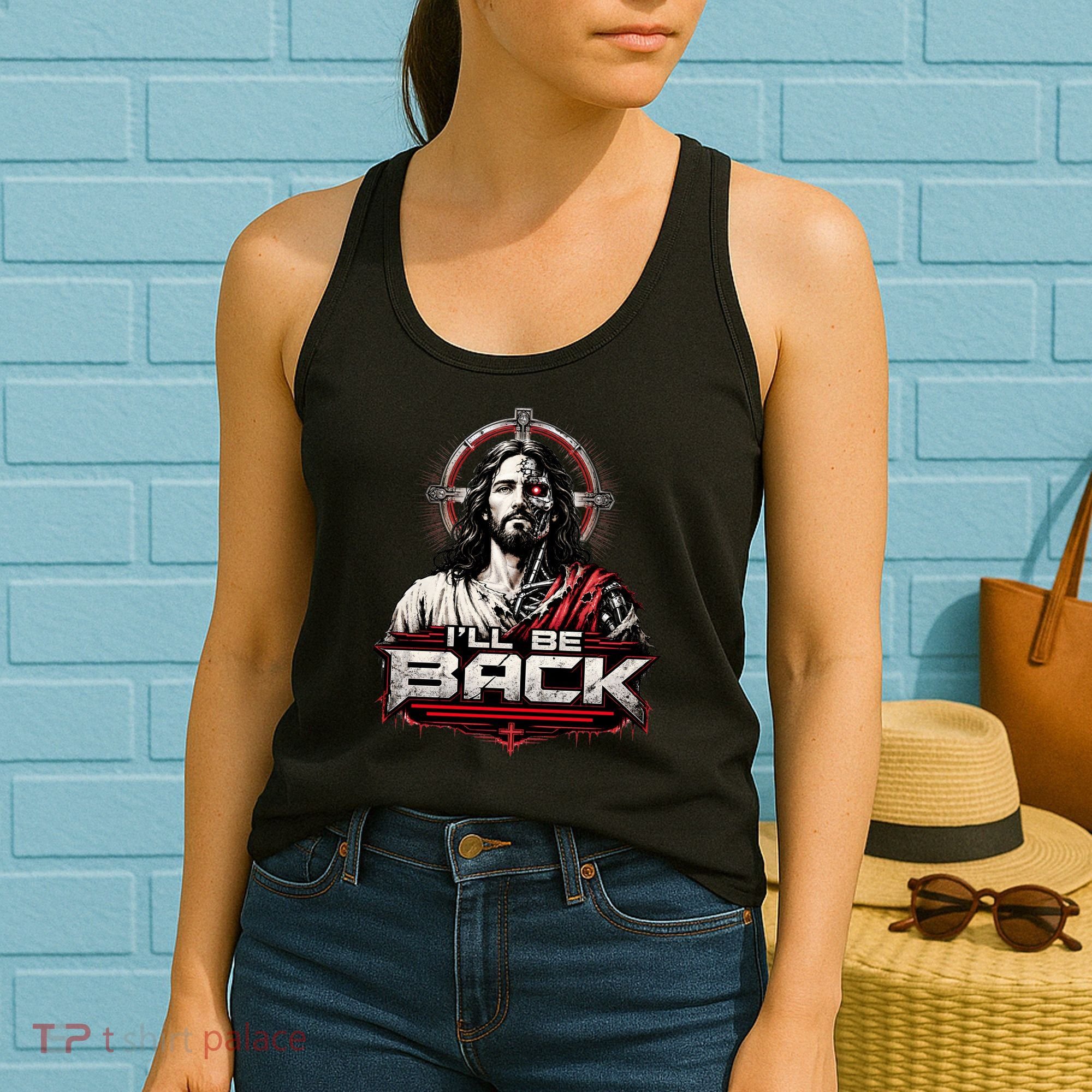 I’ll Be Back Cyber Jesus Women's Tank Top