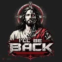 I’ll Be Back Cyber Jesus Hat thumb 2
