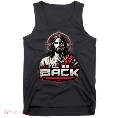 I’ll Be Back Cyber Jesus Tank Top