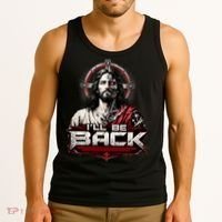 I’ll Be Back Cyber Jesus Tank Top thumb 3