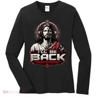 I’ll Be Back Cyber Jesus Women's Long Sleeve Shirt thumb 0