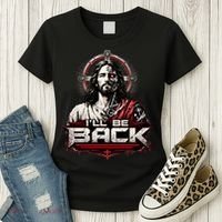 I’ll Be Back Cyber Jesus Women's T-Shirt thumb 3