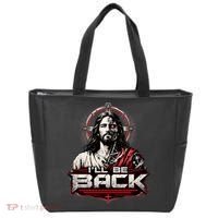 I’ll Be Back Cyber Jesus Tote Bag thumb 0