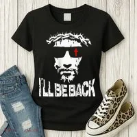 I'll Be Back Jesus Christ Women's T-Shirt thumb 3