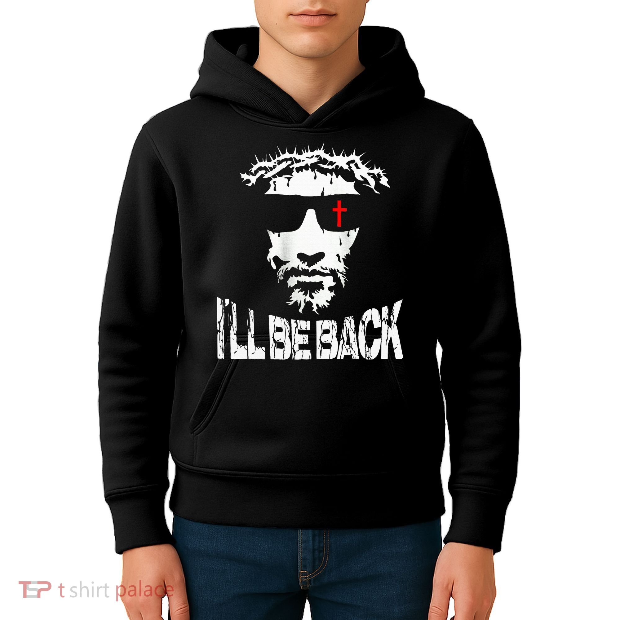 I'll Be Back Jesus Christ Kids Hoodie