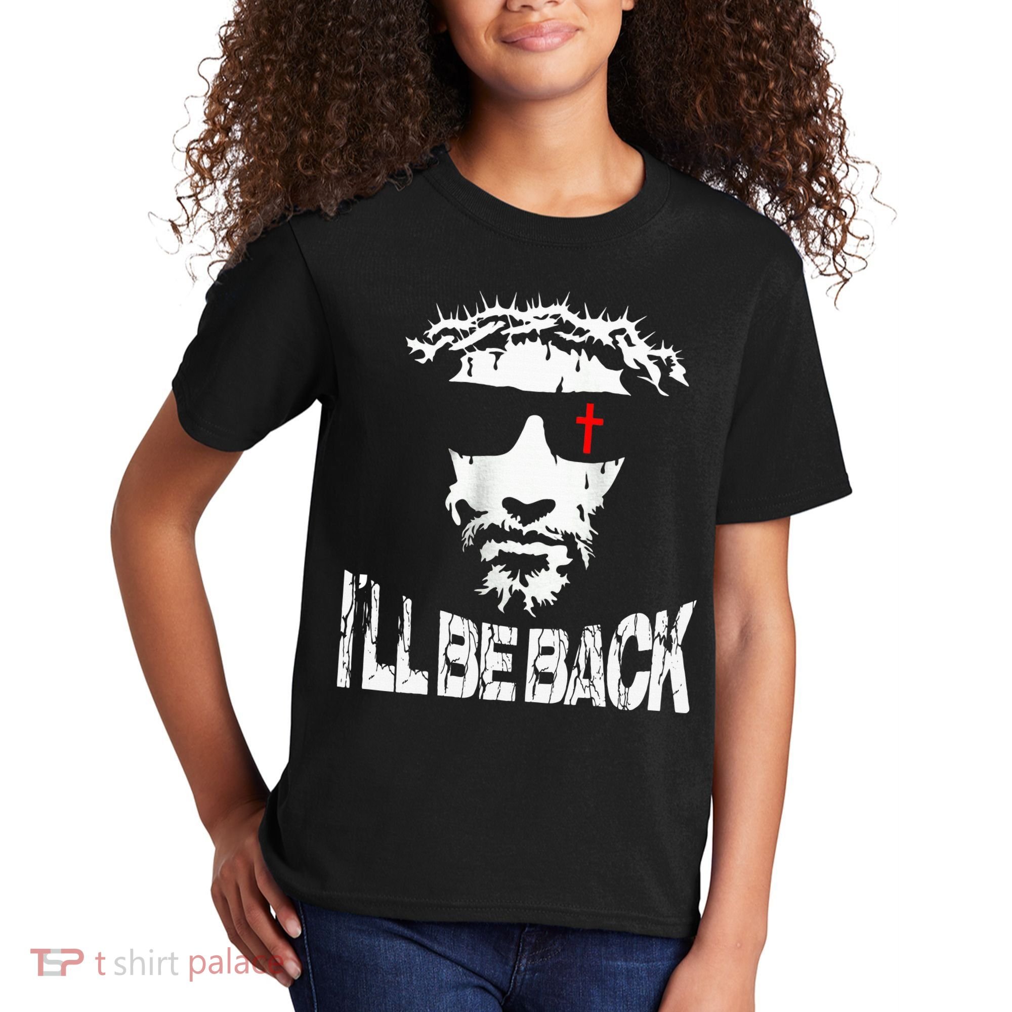 I'll Be Back Jesus Christ Kids T-Shirt