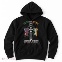 Irish By Blood American By Birth Patriot By Choice Hoodie thumb 0