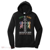 Irish By Blood American By Birth Patriot By Choice Women's Hoodie thumb 0