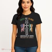Irish By Blood American By Birth Patriot By Choice Women's T-Shirt thumb 4