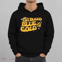 I Bleed Blue & Golds Back To School Game Sport Spirit Hoodie thumb 0