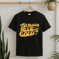 I Bleed Blue & Golds Back To School Game Sport Spirit T-Shirt thumb 2