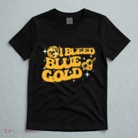 I Bleed Blue & Golds Back To School Game Sport Spirit T-Shirt thumb 5
