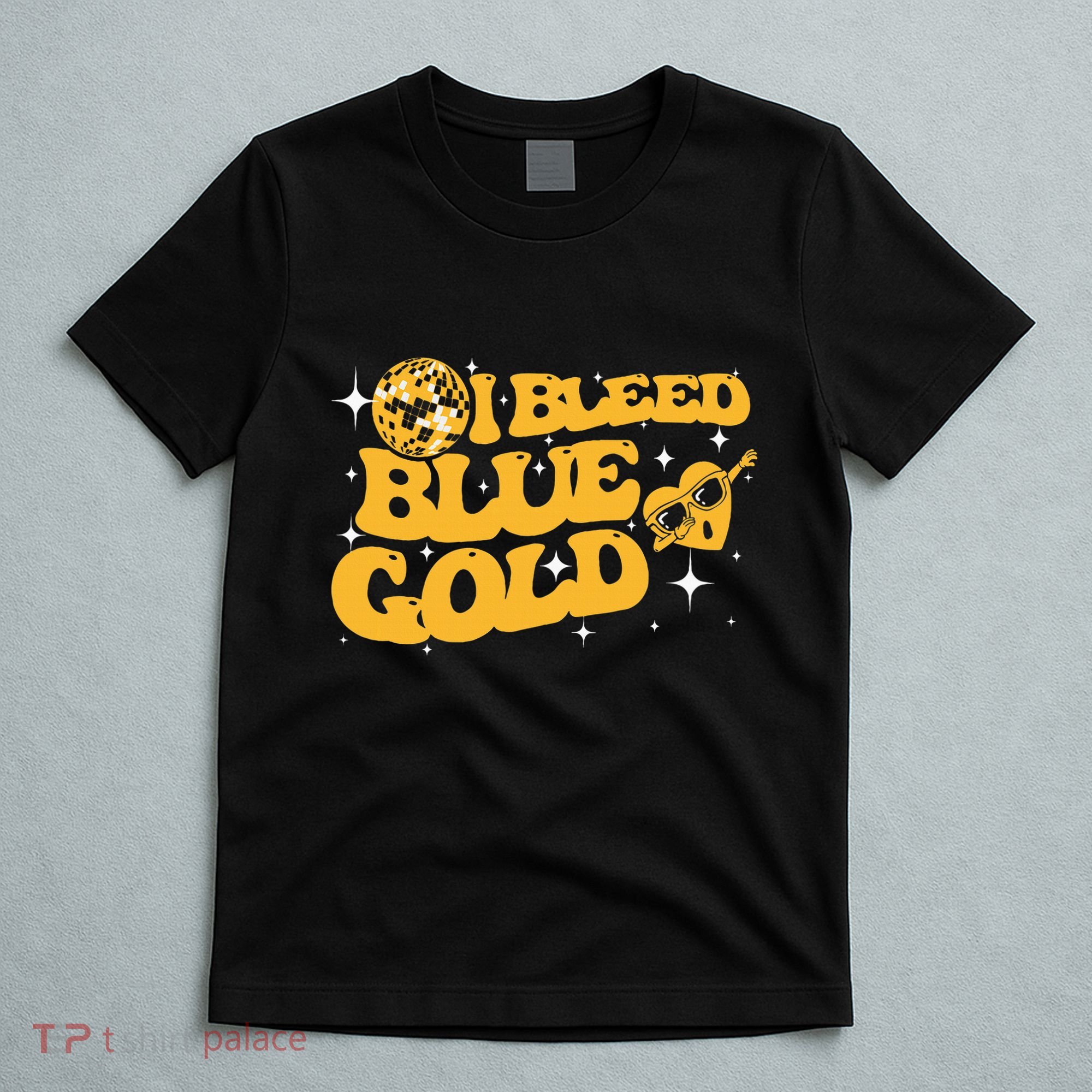 I Bleed Blue & Golds Back To School Game Sport Spirit T-Shirt