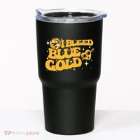 I Bleed Blue & Golds Back To School Game Sport Spirit Tumbler thumb 0