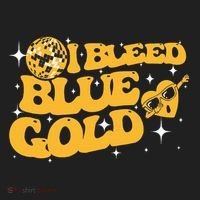 I Bleed Blue & Golds Back To School Game Sport Spirit Tumbler thumb 3