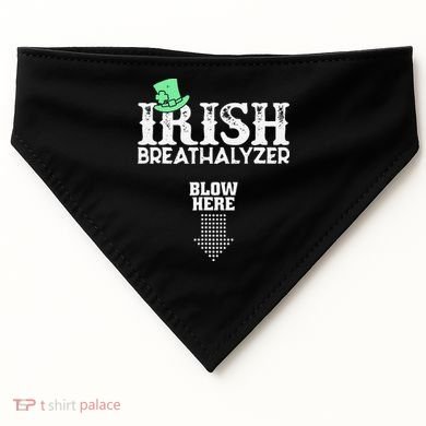 Irish Breathalyzer Blow Here St Patrick's Day USA-Made Doggie Bandana