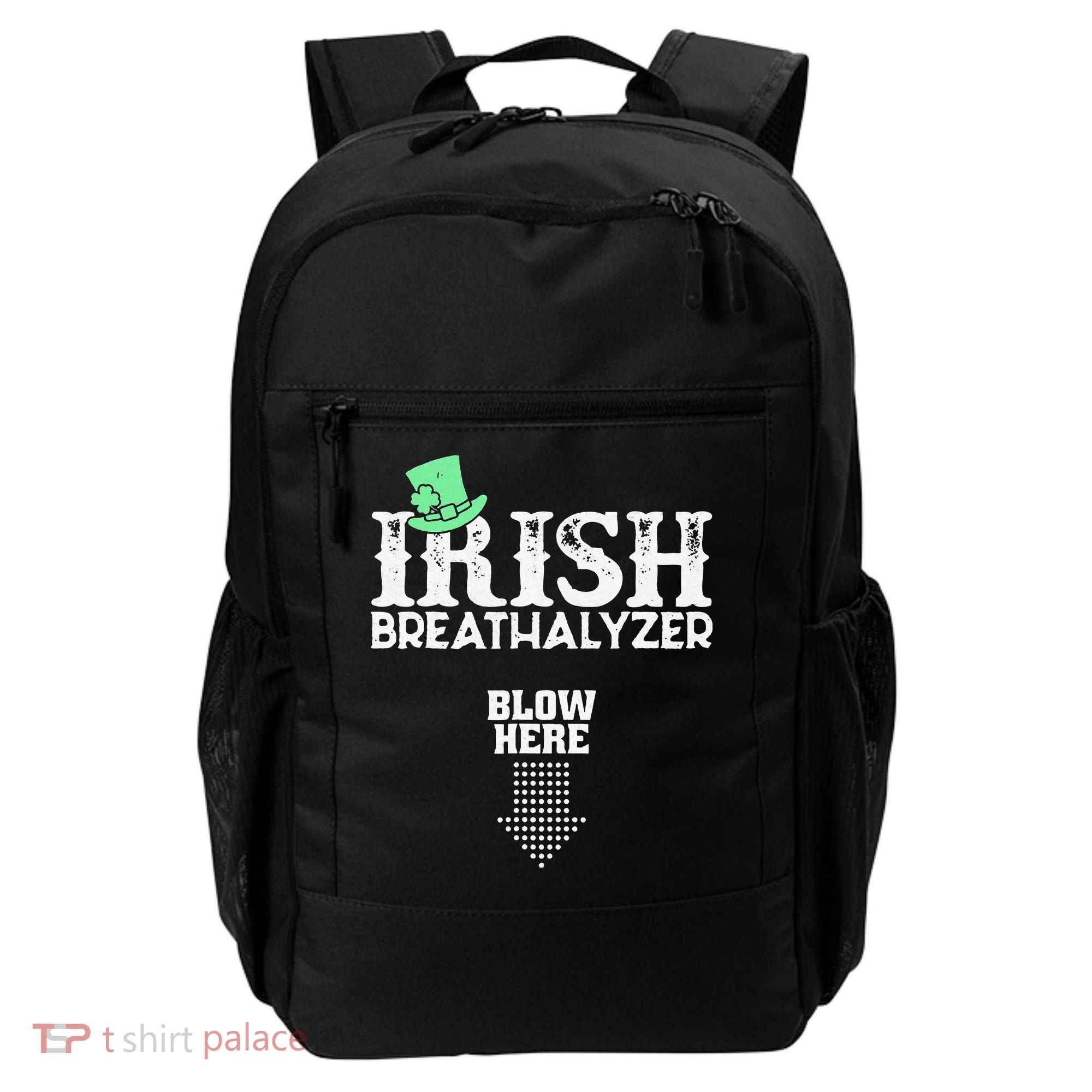 Irish Breathalyzer Blow Here St Patrick's Day Backpack