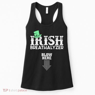 Irish Breathalyzer Blow Here St Patrick's Day Women's Tank Top