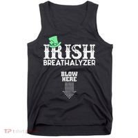 Irish Breathalyzer Blow Here St Patrick's Day Tank Top thumb 0