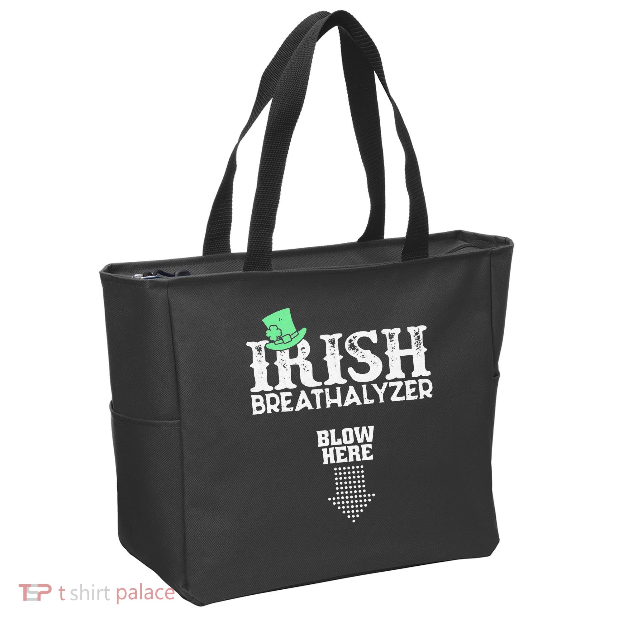 Irish Breathalyzer Blow Here St Patrick's Day Tote Bag