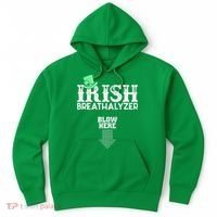 Irish Breathalyzer Blow Here St Patrick's Day Hoodie thumb 0