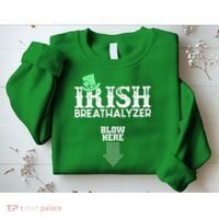 Irish Breathalyzer Blow Here St Patrick's Day Sweatshirt thumb 2
