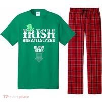 Irish Breathalyzer Blow Here St Patrick's Day Pajama Set thumb 0