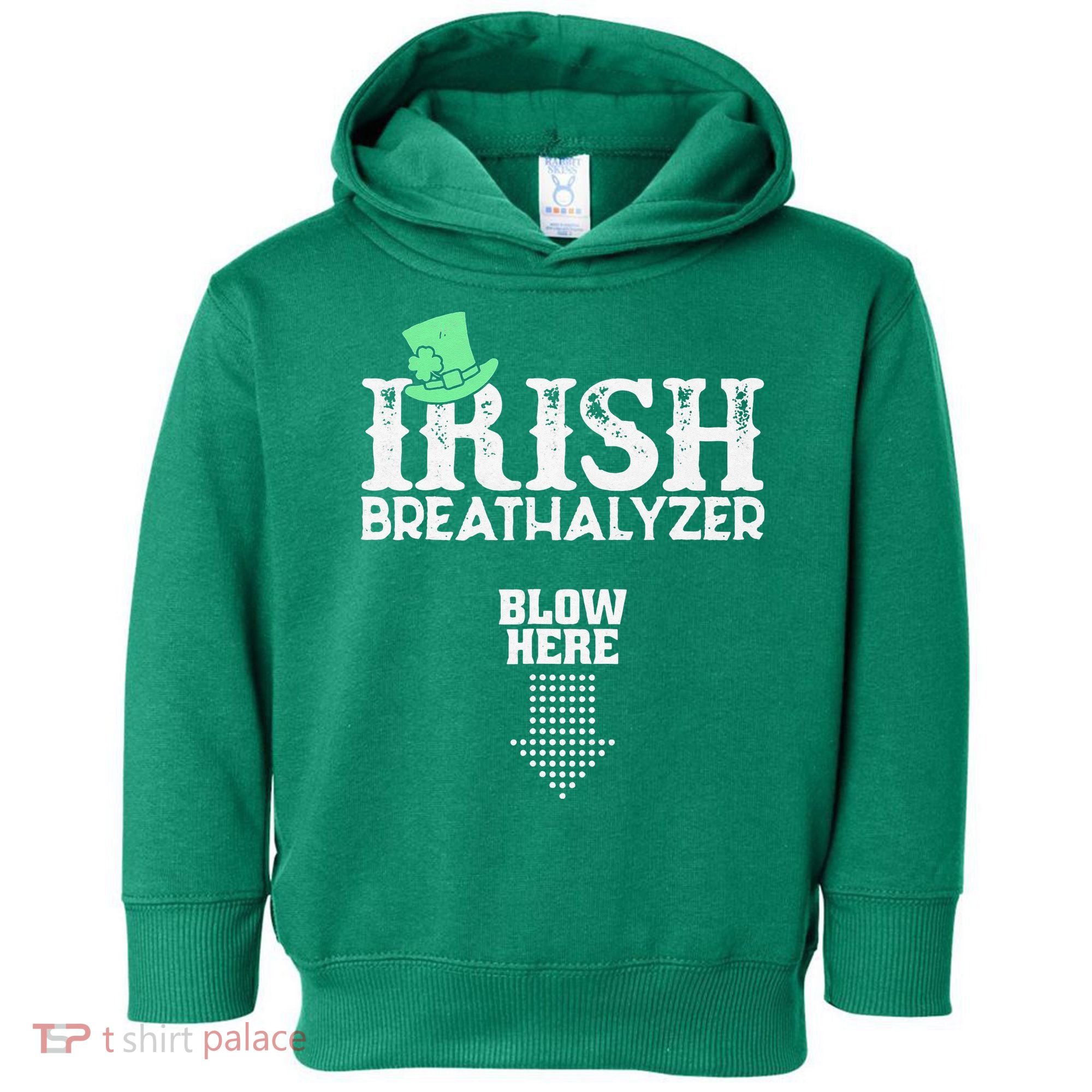 Irish Breathalyzer Blow Here St Patrick's Day Toddler Hoodie