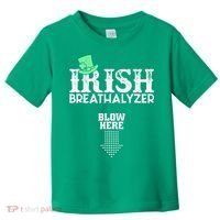 Irish Breathalyzer Blow Here St Patrick's Day Toddler T-Shirt thumb 0
