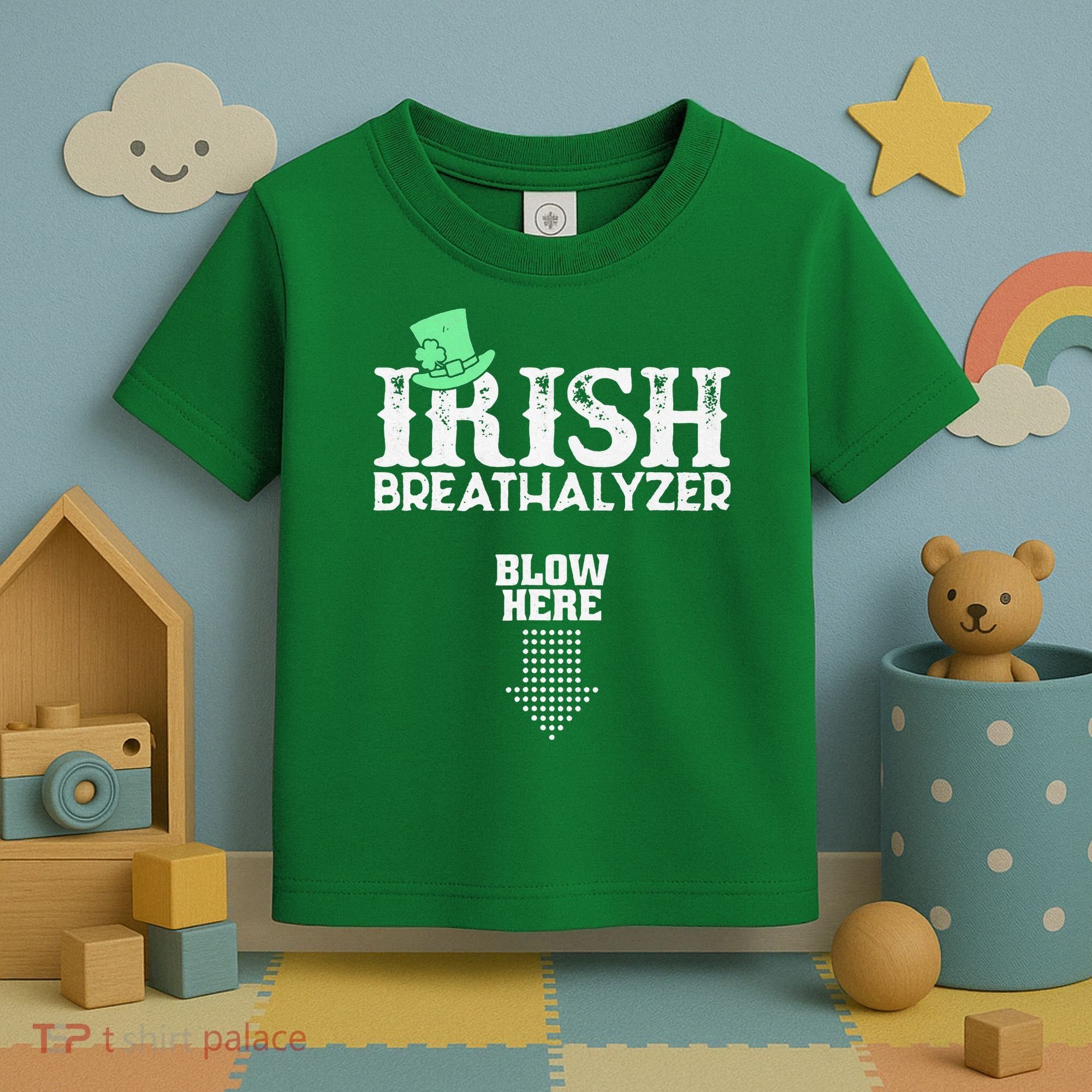 Irish Breathalyzer Blow Here St Patrick's Day Toddler T-Shirt