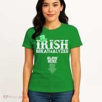 Irish Breathalyzer Blow Here St Patrick's Day Women's T-Shirt thumb 4