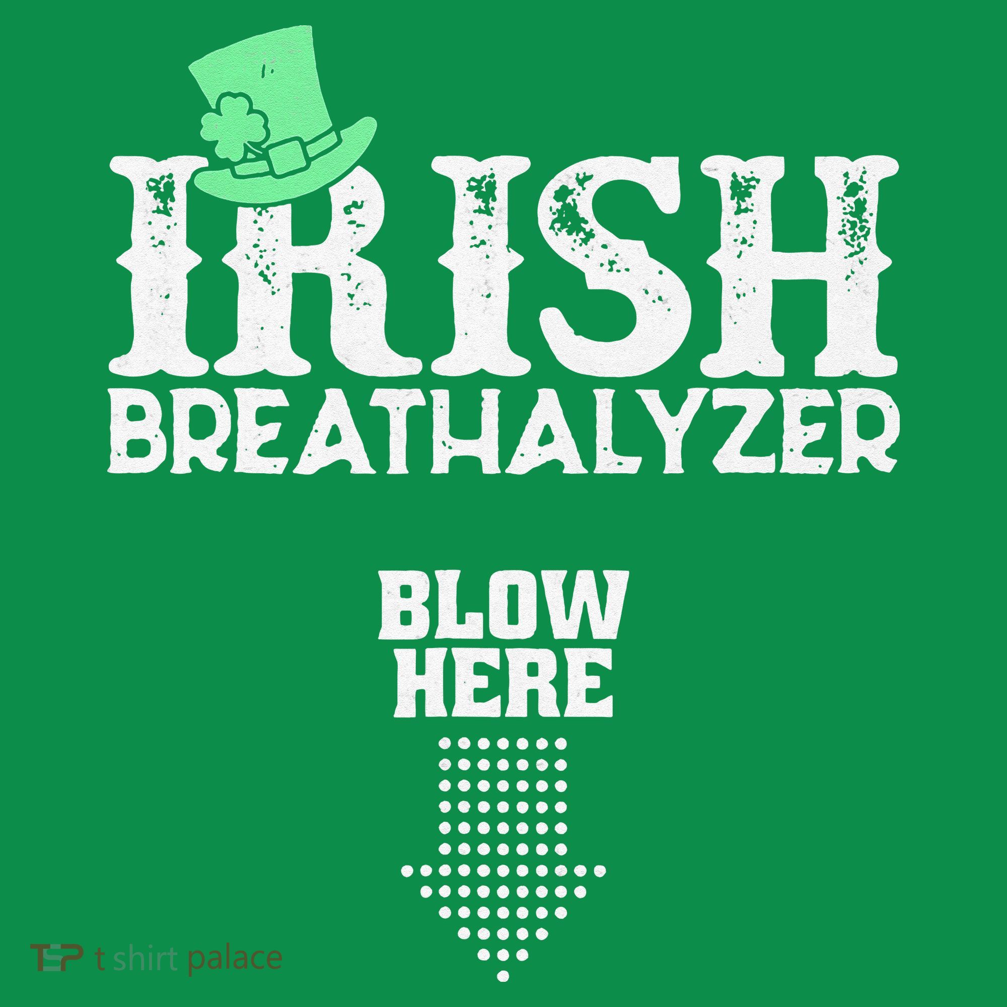 Irish Breathalyzer Blow Here St Patrick's Day Kids Long Sleeve Shirt