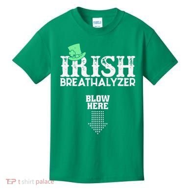 Irish Breathalyzer Blow Here St Patrick's Day Kids T-Shirt