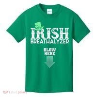 Irish Breathalyzer Blow Here St Patrick's Day Kids T-Shirt thumb 0