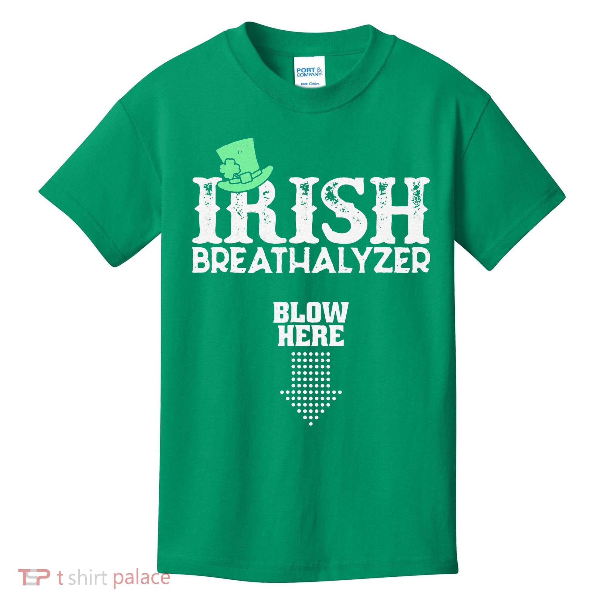 Irish Breathalyzer Blow Here St Patrick's Day Kids T-Shirt