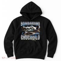 Italian Brainrot Bombardino Crocodilo Hoodie thumb 0