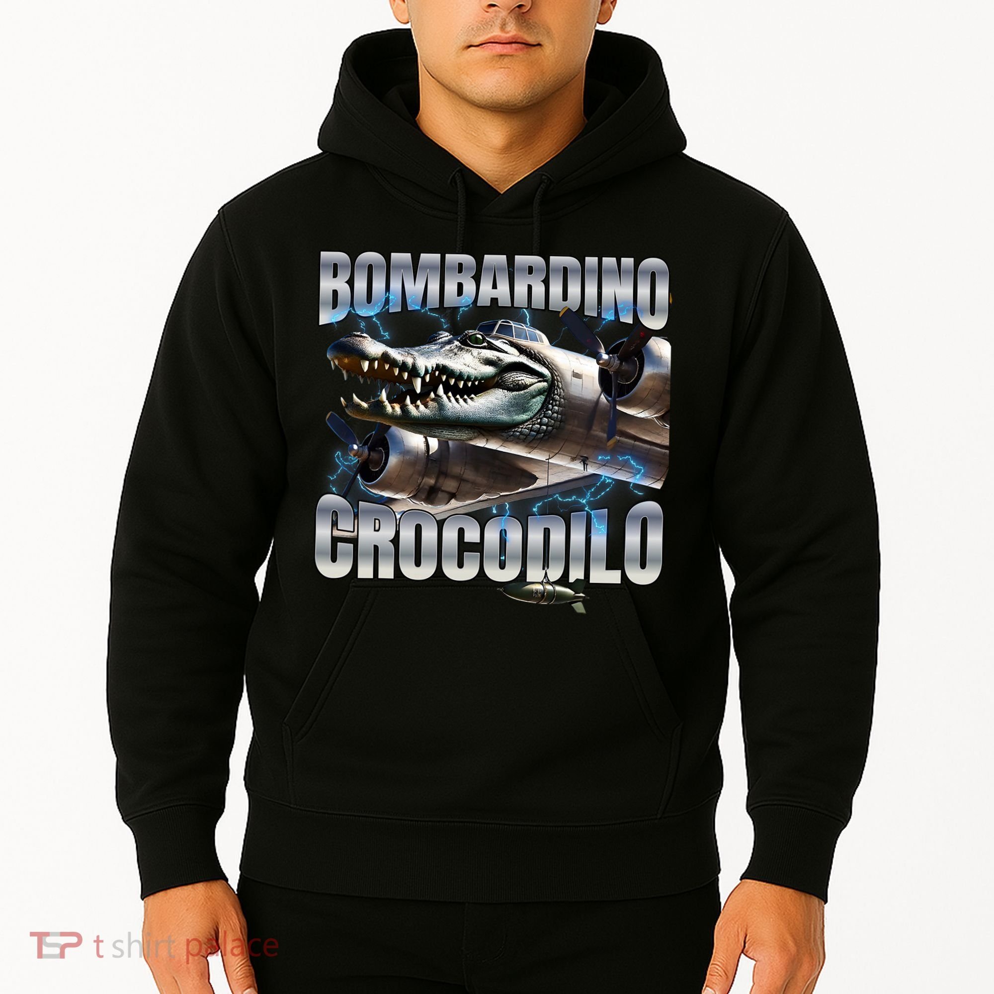 Italian Brainrot Bombardino Crocodilo Hoodie