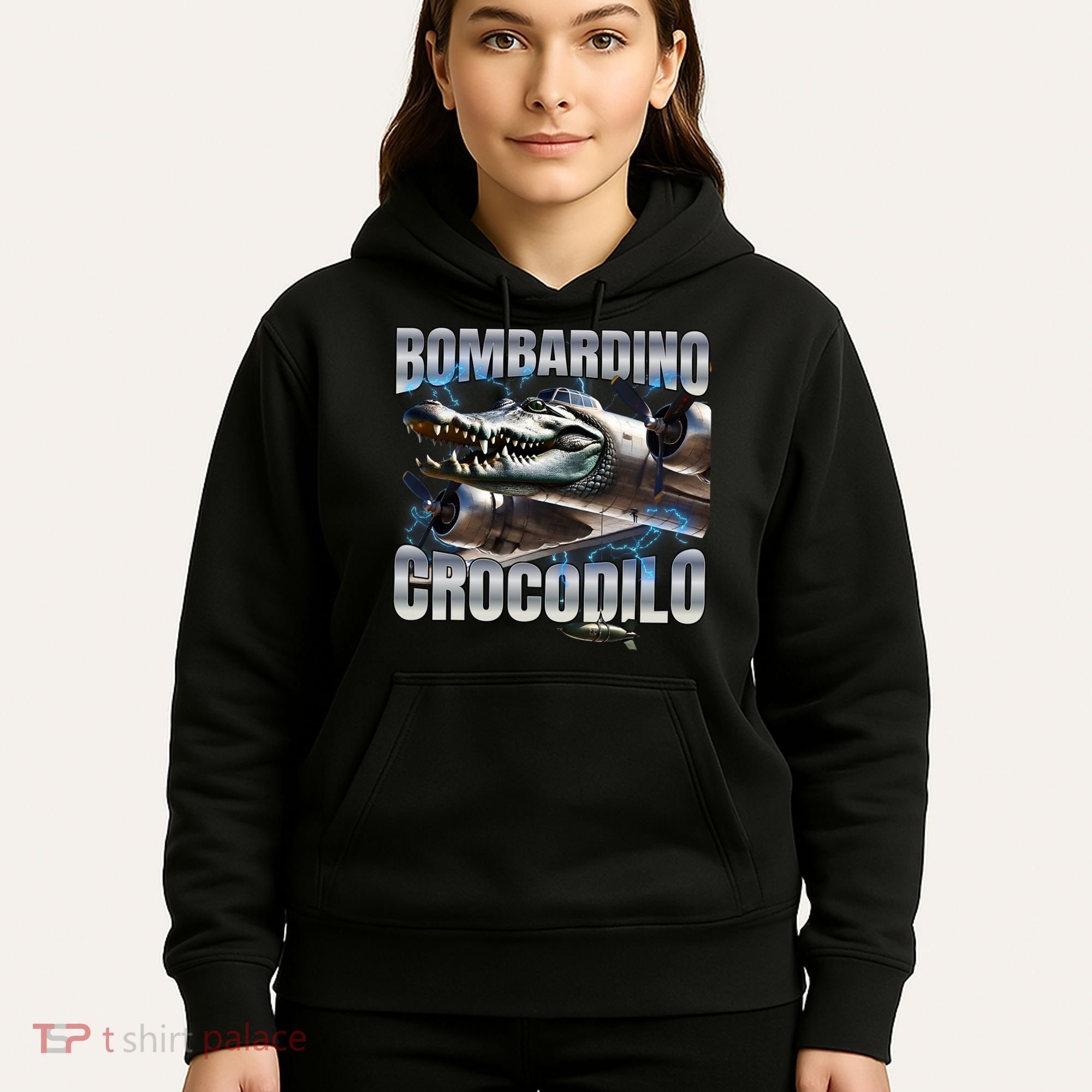 Italian Brainrot Bombardino Crocodilo Hoodie
