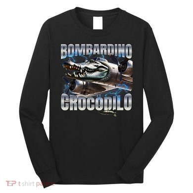 Italian Brainrot Bombardino Crocodilo Long Sleeve Shirt