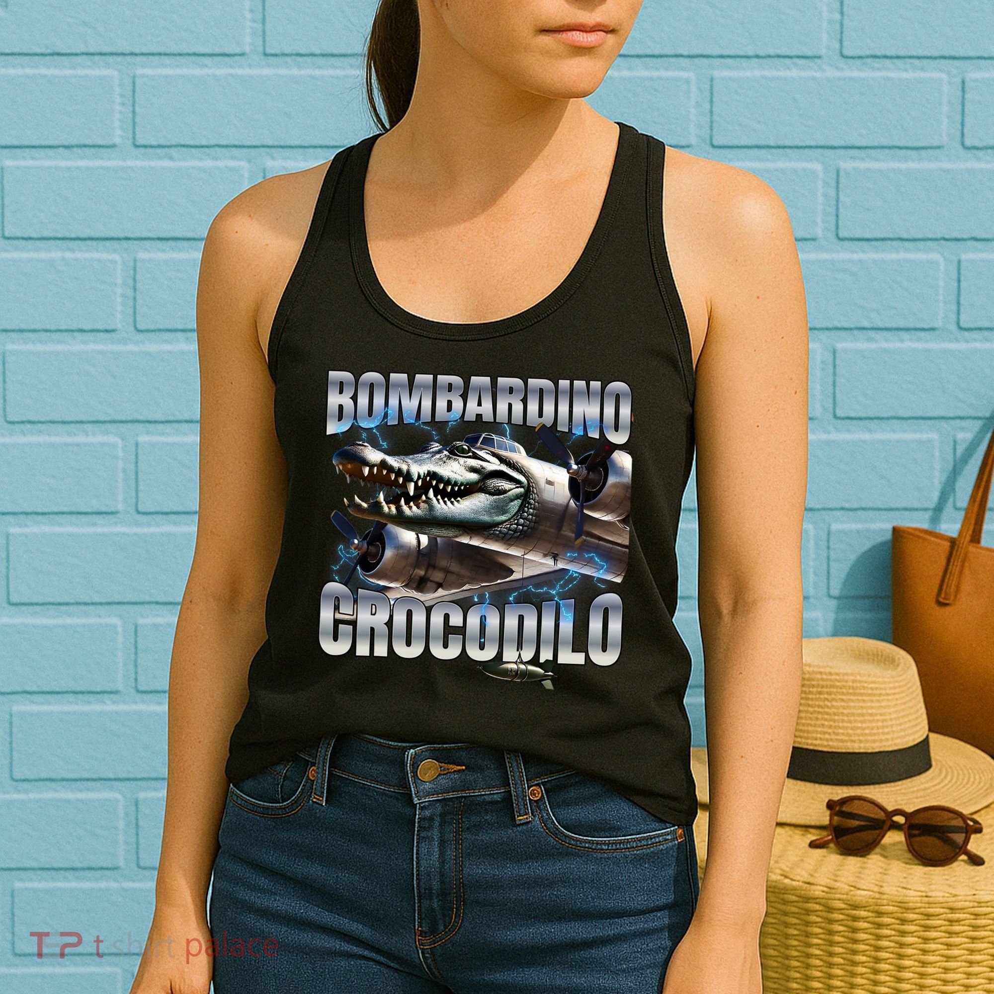 Italian Brainrot Bombardino Crocodilo Women's Tank Top