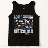 Italian Brainrot Bombardino Crocodilo Tank Top thumb 2