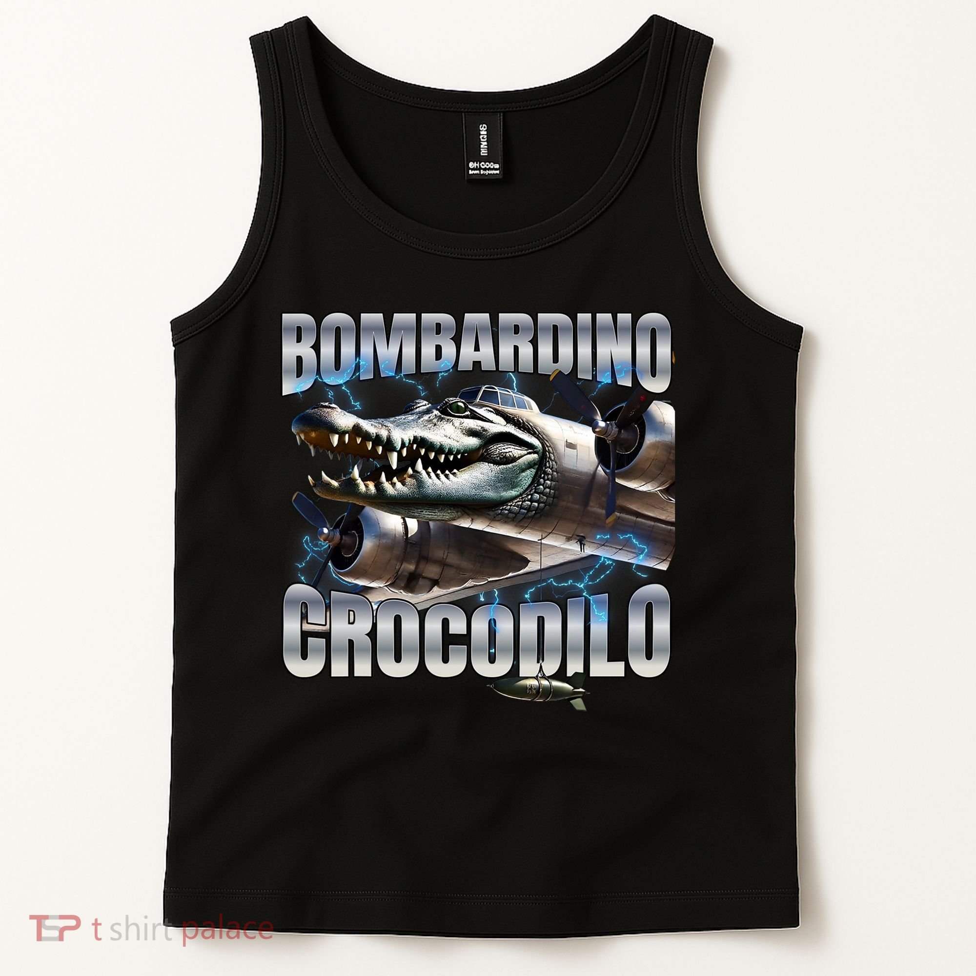 Italian Brainrot Bombardino Crocodilo Tank Top