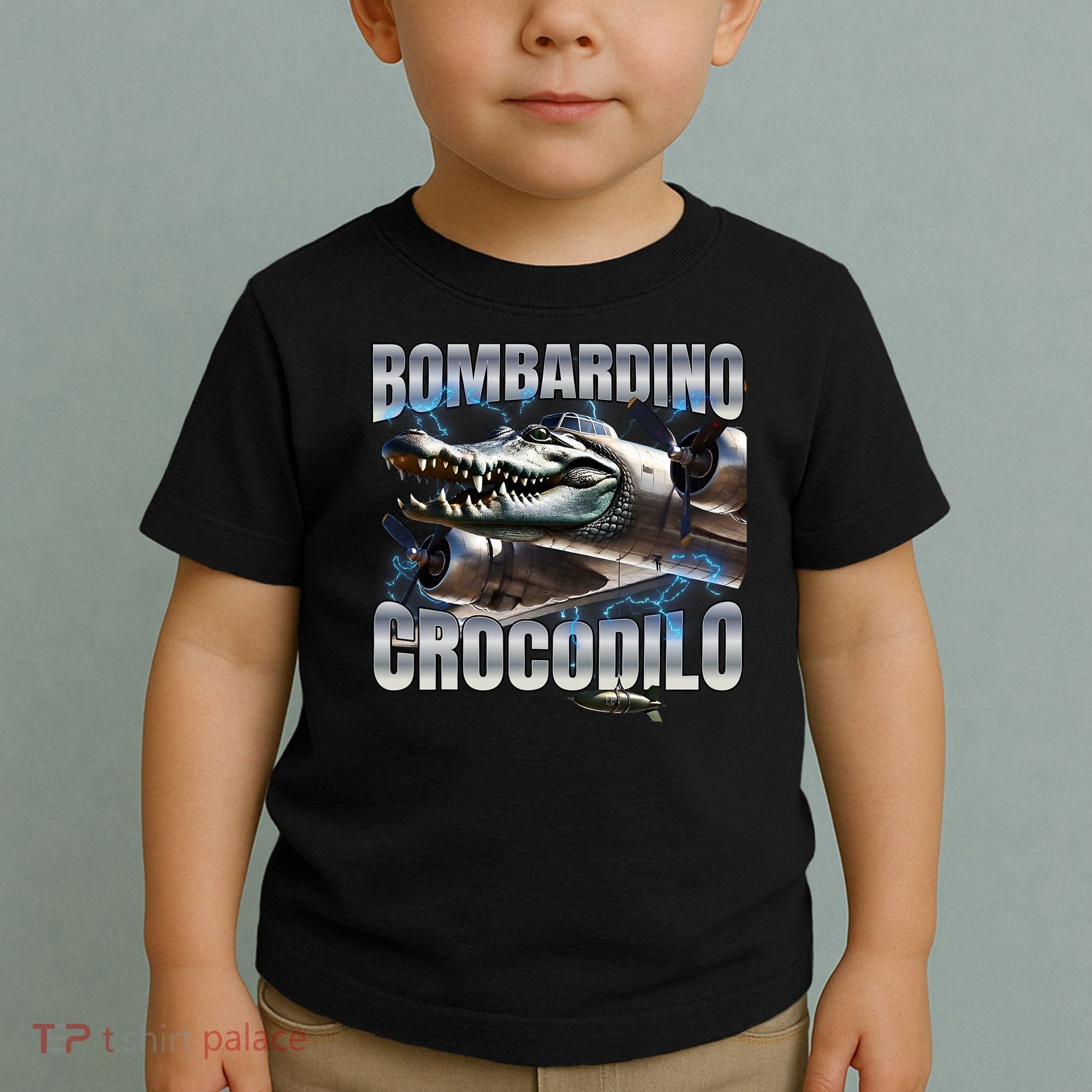 Italian Brainrot Bombardino Crocodilo Toddler T-Shirt