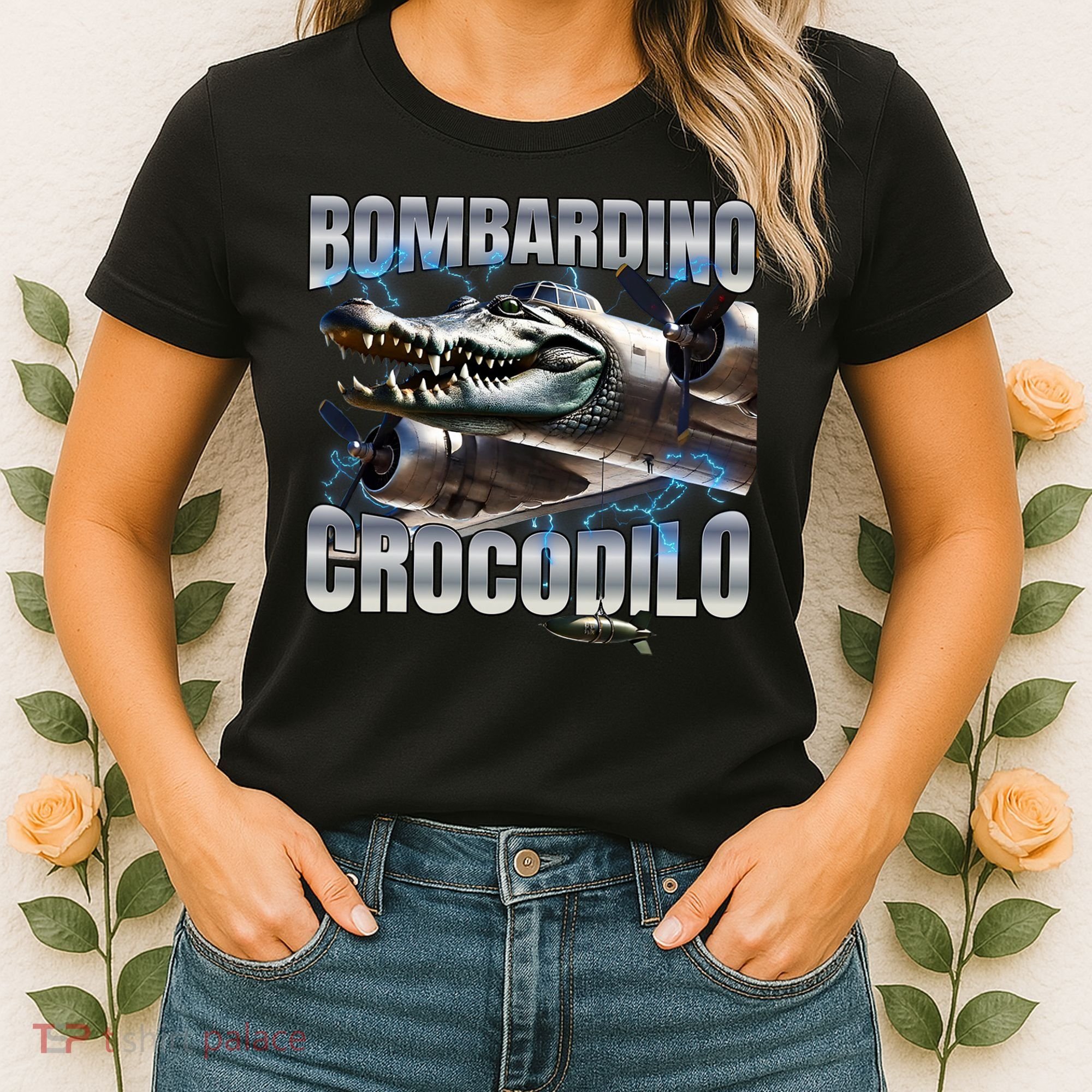 Italian Brainrot Bombardino Crocodilo Women's T-Shirt